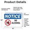 Signmission No Alcohol Sign With Symbol, 14 in W x Rectangle, Vinyl Decal OS-2PACK-NS-D-1014-L-16004 - alternate 5
